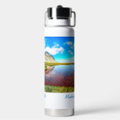 Individuelle Name Vestrahorn Mountains, Island Trinkflasche (Hinten)