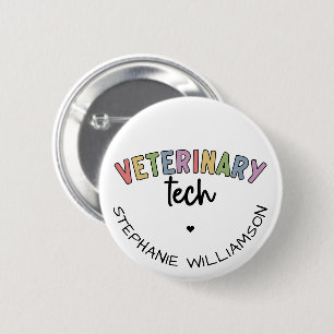 Individuelle Name Veterinary Tech   Tierarzt Button