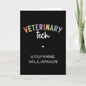 Individuelle Name Veterinary Tech | Tierarzt Karte (Vorderseite)