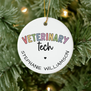 Individuelle Name Veterinary Tech   Tierarzt Keramik Ornament