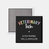 Individuelle Name Veterinary Tech | Tierarzt Magnet (Vorderseite/Rückseite)