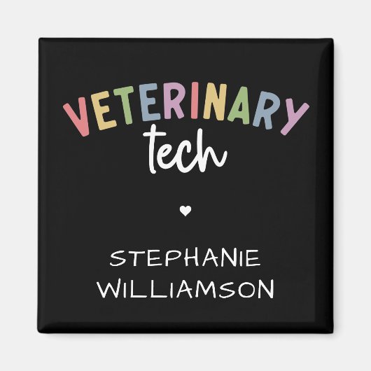 Individuelle Name Veterinary Tech | Tierarzt Magnet (Vorne)