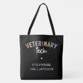 Individuelle Name Veterinary Tech | Tierarzt Tasche (Vorderseite)