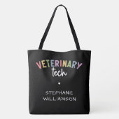 Individuelle Name Veterinary Tech | Tierarzt Tasche (Rückseite)