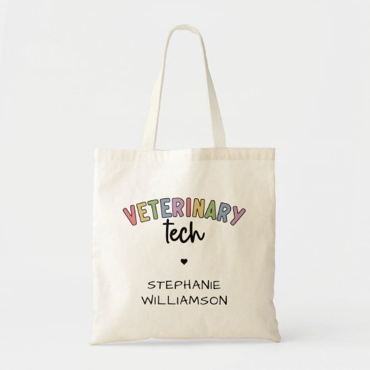 Individuelle Name Veterinary Tech | Tierarzt Tragetasche (Vorne)