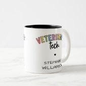 Individuelle Name Veterinary Tech | Tierarzt Zweifarbige Tasse (VorderseiteRechts)