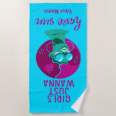 Individuelle Name Vibranful Summer Beach Handtuch (Vorderseite)