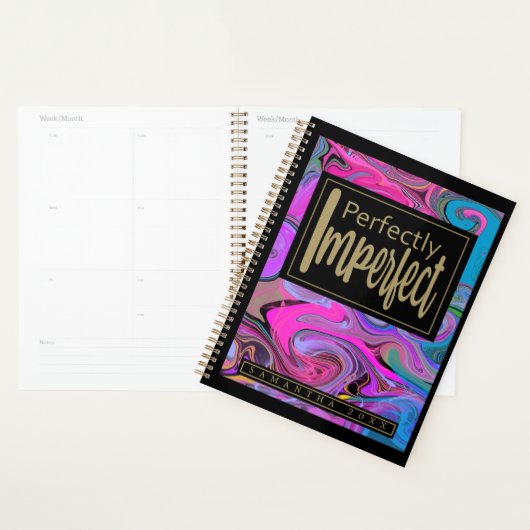 Individuelle Name Vibrant Liquid Art Planner Planer (Anzeige)