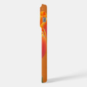 Individuelle Name Vibrant Orange Tulip Blume Foto iPhone Hülle (Linke Seite)