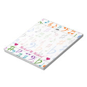 Individuelle Name; viele farbenfrohe Musiknoten un Notizblock (Rotiert)