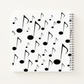 Individuelle Name + Viele musikalische Notes Muste Notizblock (Rückseite)