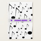 Individuelle Name + Viele Muster für musikalische Planer (Vorderseite)