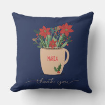 Individuelle Name Vielen Dank an Christmas Poinset