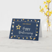 Individuelle Name Vierte Mitarbeiter Workiversary  Karte (Gelbe Blume)