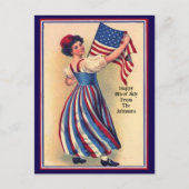 Individuelle Name Vintag Amerikanische Unabhängigk Postkarte (Vorderseite)