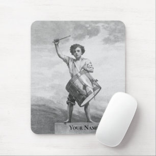 Individuelle Name Vintag Drummer Boy Drum Art Musi Mousepad