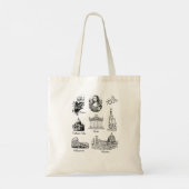 Individuelle Name Vintag Italien Tour Tragetasche (Rückseite)