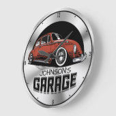 Individuelle Name Vintag luftgekühlte VDub-Autogar Große Wanduhr (Winkel)