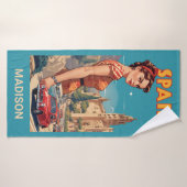 Individuelle Name Vintag Spanien Badehandtuch (Badehandtuch)