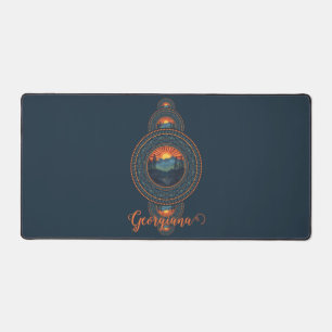 Individuelle Name Vintag Wilderness Ornamental Man Schreibtischunterlage