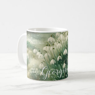 Individuelle Name Vintage Wasserfarben Kaffeetasse