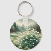 Individuelle Name Vintage Wasserfarben Schlüsselanhänger (Vorderseite)