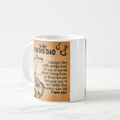 Individuelle Name Vintager Vater mit Meldung Kaffeetasse (Vorderseite Links)