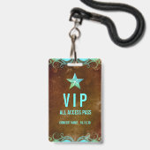 individuelle Name VIP All Access Pass Konzert Abze Ausweis (Vorderseite mit Lanyard)