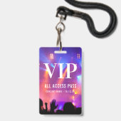 Individuelle Name VIP All Access Pass Konzert Ausweis (Vorderseite mit Schlüsselband)