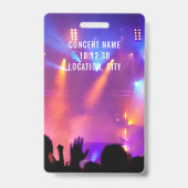 Individuelle Name VIP All Access Pass Konzert Ausweis (Rückseite)