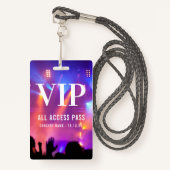 Individuelle Name VIP All Access Pass Konzert Ausweis (Vorderseite mit Schlüsselband)