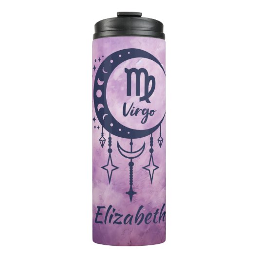 Individuelle Name Virgo Zodiac Sign Thermosbecher (Vorderseite)