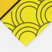 Individuelle Name Volleyball schwarz gelbe Halbkre Fleecedecke (Ecke)