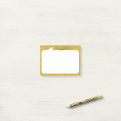 Individuelle Name von Goldblase und Weißblase Post-it Klebezettel (Auf Schreibtisch)
