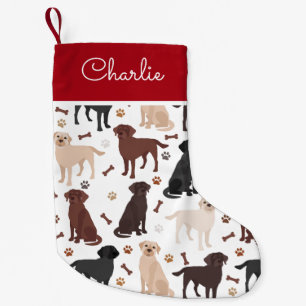 Individuelle Name von Labrador Retriever Paws and Kleiner Weihnachtsstrumpf