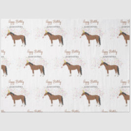 Individuelle Name von Pferdepartnerschaften Seidenpapier