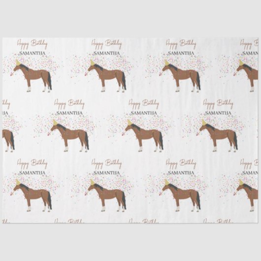 Individuelle Name von Pferdepartnerschaften Seidenpapier (Vorderseite)