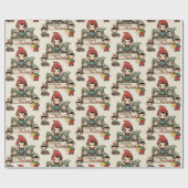 Individuelle Name von Santa Elves Geschenkpapier (Flach)