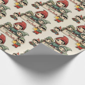 Individuelle Name von Santa Elves Geschenkpapier (Ecke)