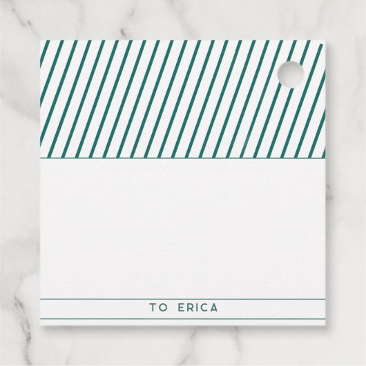 Individuelle Name von und nach | Candy Cane Weihna Geschenkanhänger (Rückseite)