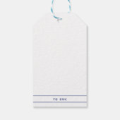 Individuelle Name von und nach | Candy Cane Weihna Geschenkanhänger (Rückseite)