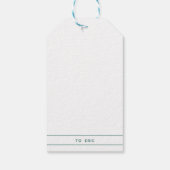 Individuelle Name von und nach | Candy Cane Weihna Geschenkanhänger (Rückseite)