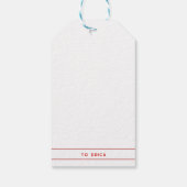 Individuelle Name von und nach | Candy Cane Weihna Geschenkanhänger (Rückseite)