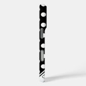 Individuelle Name Vorlage Stilvoll Schwarz-Weiß Case-Mate iPhone Hülle (Rückseite / Rechts)