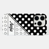 Individuelle Name Vorlage Stilvoll Schwarz-Weiß Case-Mate iPhone Hülle (Rückseite (Horizontal))