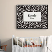 Individuelle Name Wanddekoration Schwarz-weiße Blu Poster