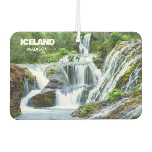 Individuelle Name Wasserfälle in Island Autolufterfrischer
