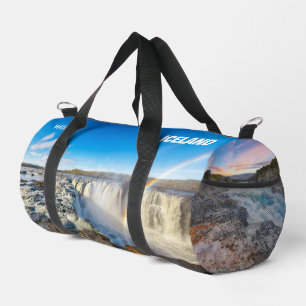 Individuelle Name Wasserfälle in Island Duffle Bag