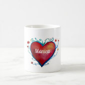 Individuelle Name Wasserfarbe Kaffeetasse (Mittel)