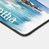 Individuelle Name Wasserfarbe Schreibtischunterlage (Ecke)